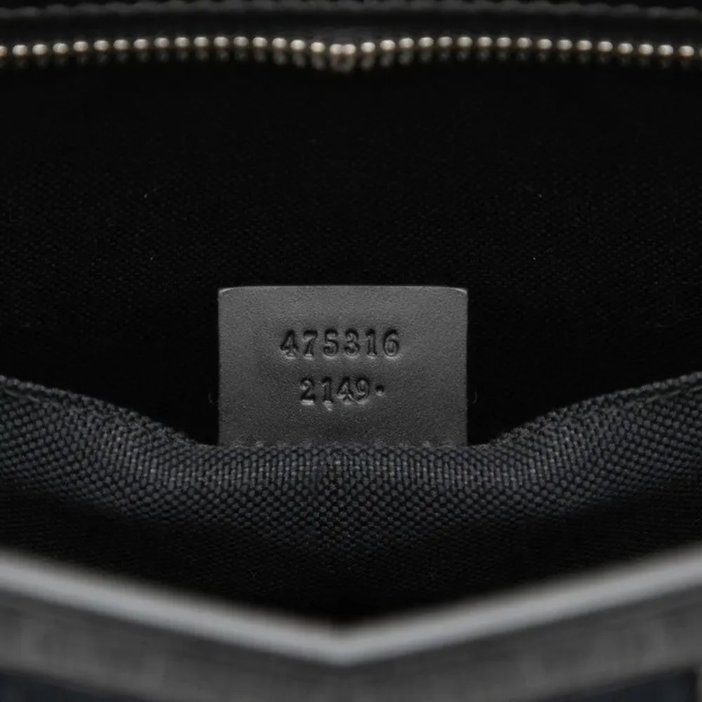 Gucci GG Supreme Sherry Line Clutch Bag Black